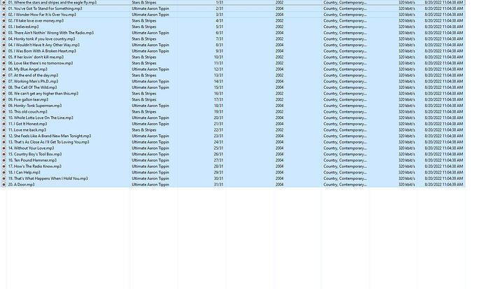 Correct track number still double number at front of filename
