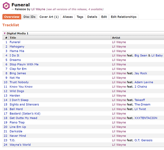 Release “Funeral” by Lil Wayne