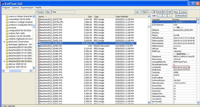 Exif CreateDate