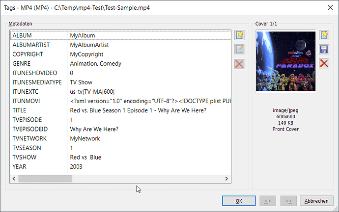 Visible Tags for MP4 in Mp3tag