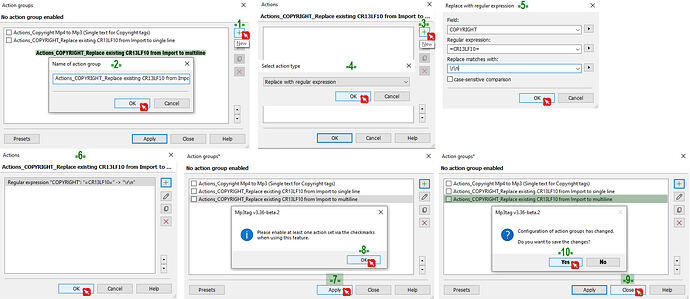05-2) 01=01= Actions_COPYRIGHT_Replace existing CR13LF10 from Import to multiline copy