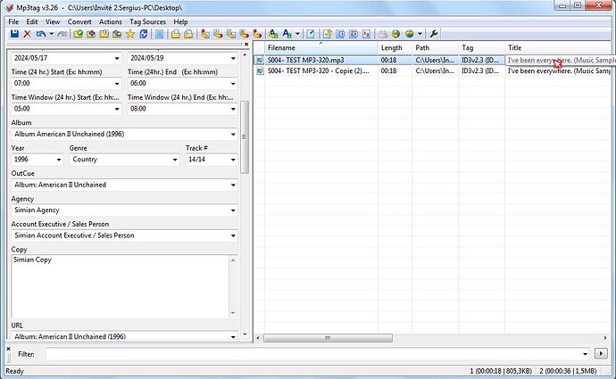 TEST 1-9 Data TAGS ( 2 Save (CTRL+S & CTRL1)
