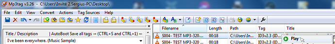 Mp3tag - PLAY player