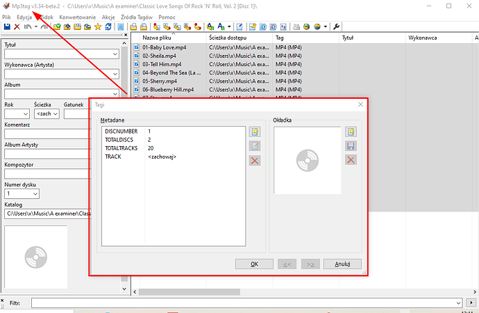Extended tags on 3.34 beta 2 version