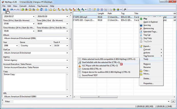 TEST 3-9 Data TAGS ( 2 Save (CTRL+S & CTRL1)