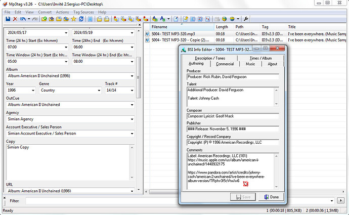 TEST 8-9 Data TAGS ( 2 Save (CTRL+S & CTRL1)