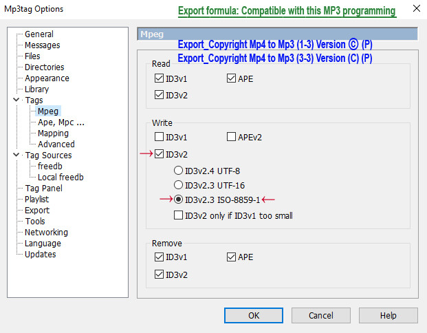 02-1_1) Mp3tag Options Mpeg_ID3v2_ ID3v2_3 ISO-8850-1 copy