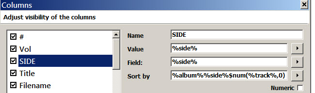 SIDEColumnSort